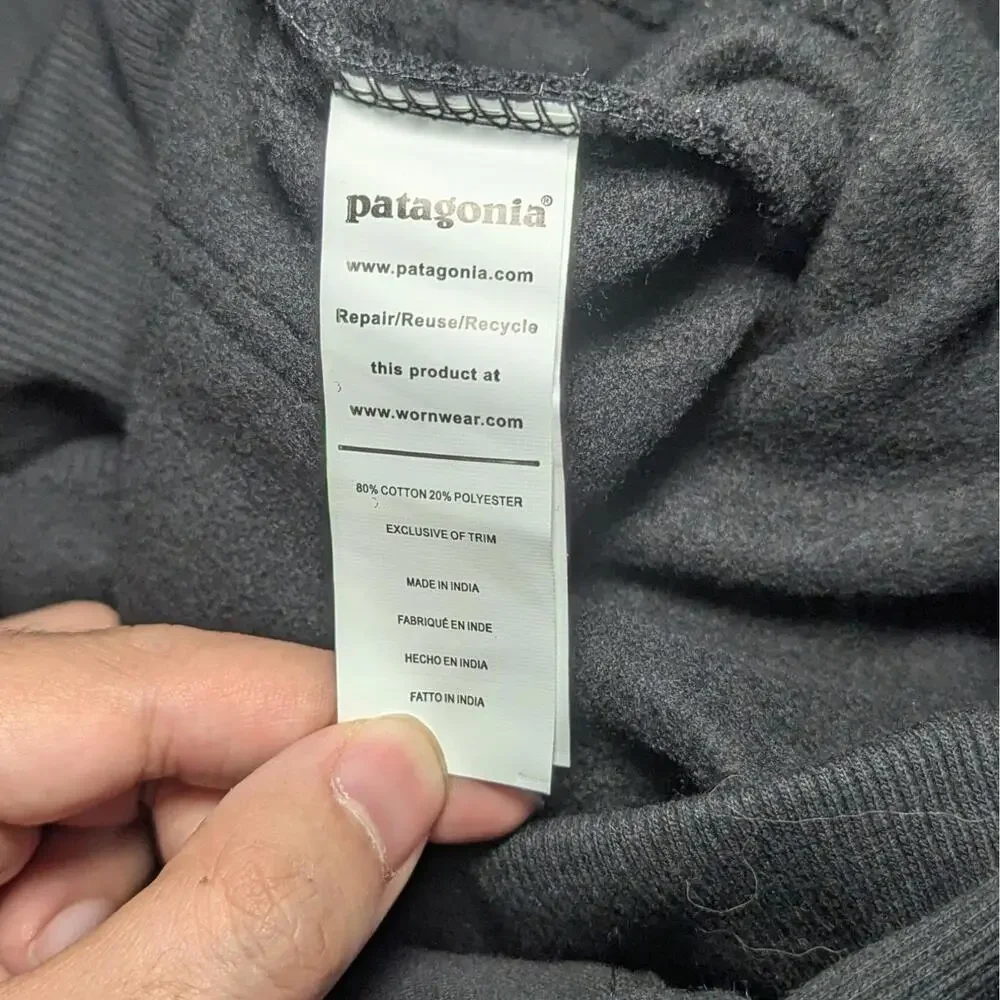 Patagonia Hoodie L Black “Protect Our Home Water” Trout Embroidered Pullover - Picture 5 of 6